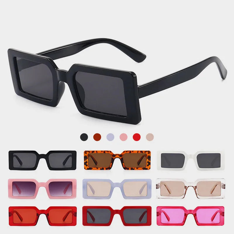 Women's Rectangular Sunglasses - Small Frame Beach Eyewear UV400