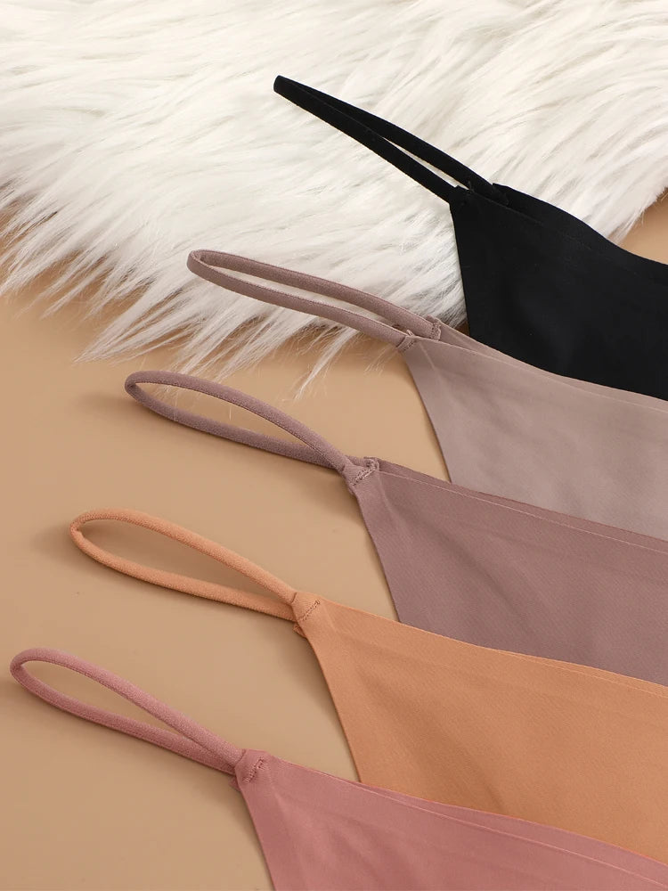 5-Pack Ice Silk Seamless Thongs - Low Waist G-String Underwear