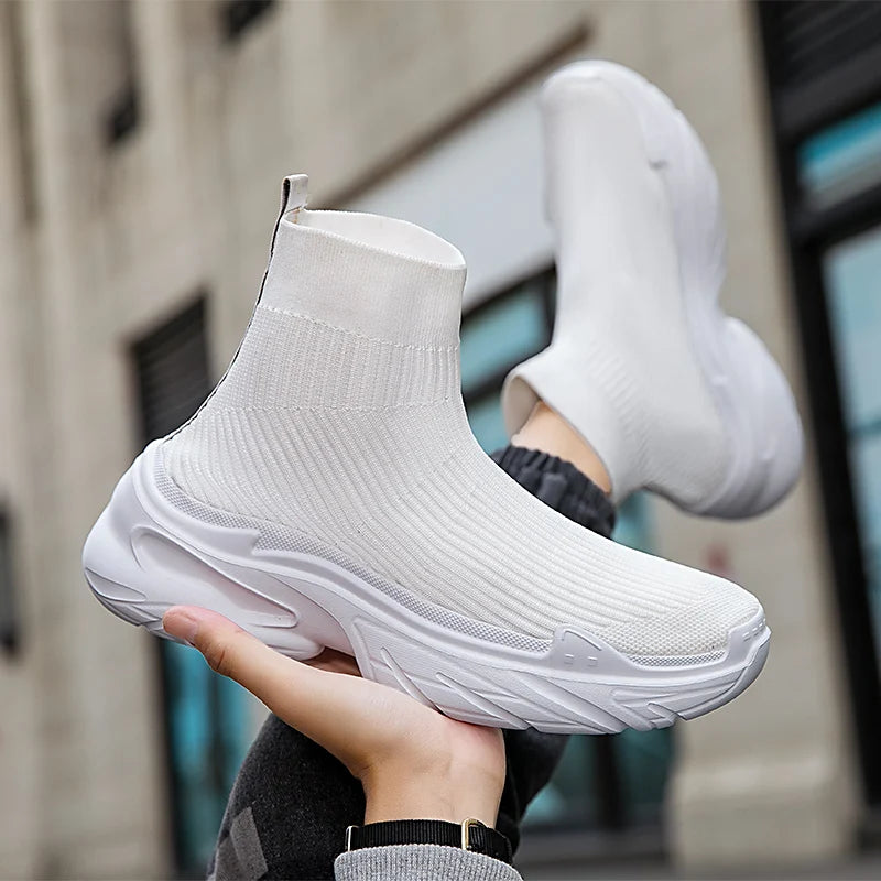 Men's Casual Sports Mesh Running Slip On Breathable Designer Tennis Shoes Walking Sneakers