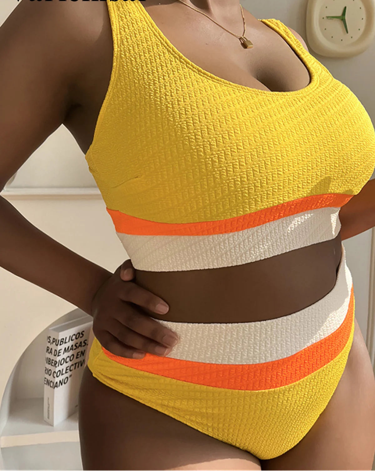 Women's Splicing Bikini Plus Size Swimwear Swimsuit Two-pieces Bikini set