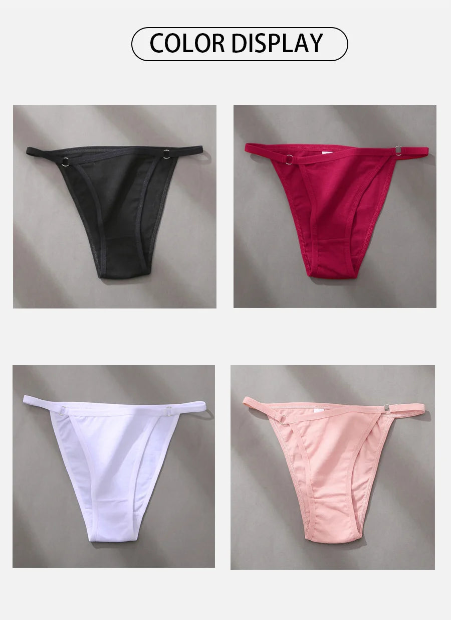 Cotton Bikini Briefs 3-Pack - Low Waist Soft Underwear for Women M-2XL