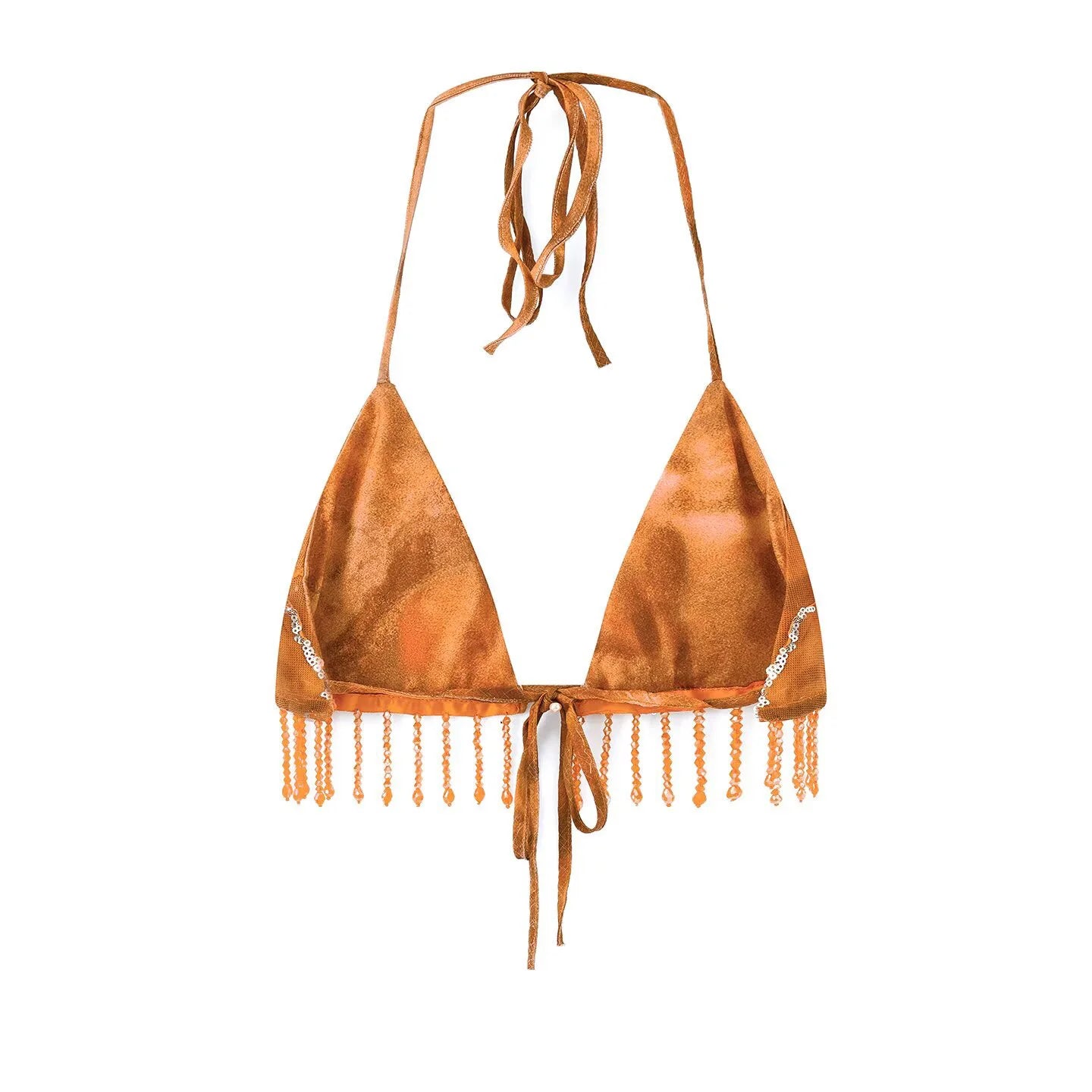 Summer Tassel Bikini Set with Half Skirt - Two Piece Swimwear
