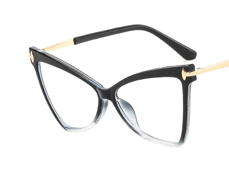 Women's Cat Eye Blue Light Blocking Glasses - Butterfly Large Frame Eyewear