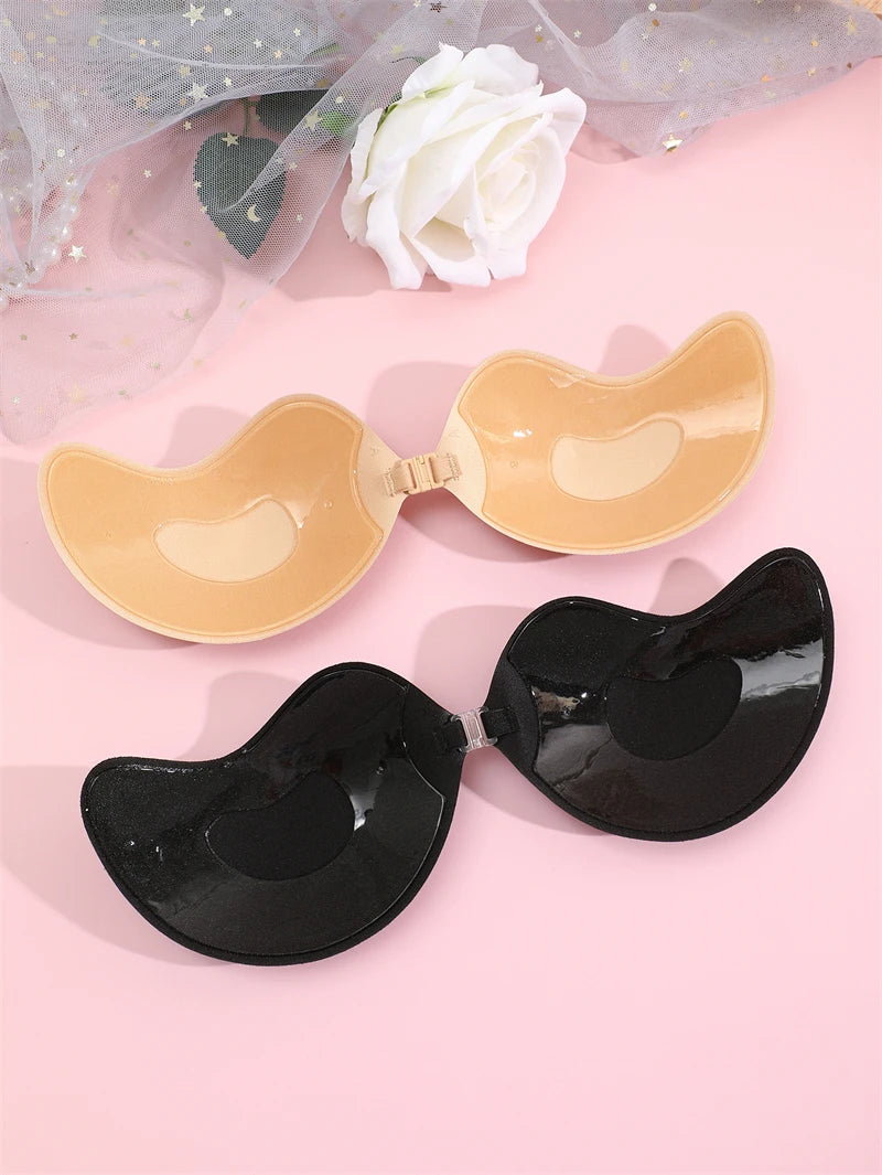 1 Piece Invisible Stick-On Lift Bra, Strapless & Seamless Push Up Anti-convex Bra