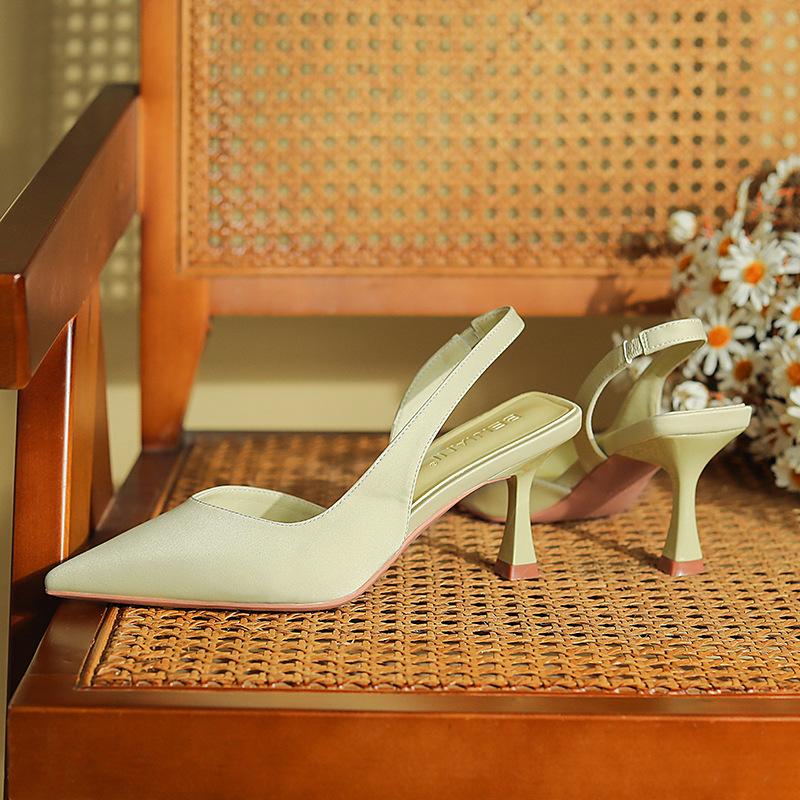 Women's Pointed Toe Thin Heel Ankle Straps Shoes