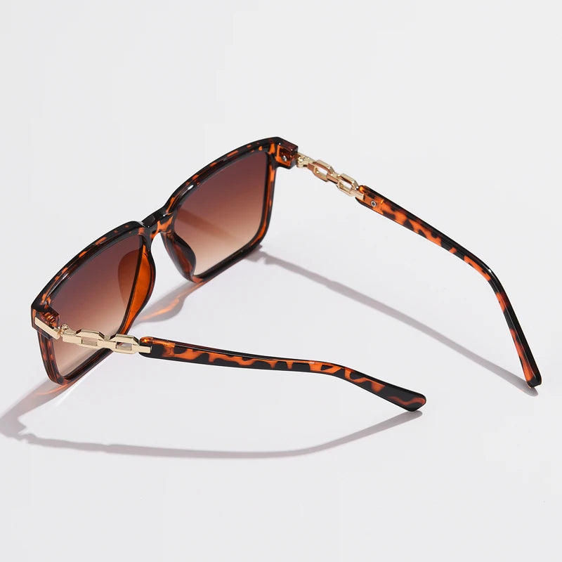 Pink Square Sunglasses - Small Full Frame Gradient Lens Vintage UV400 Women's Eyewear