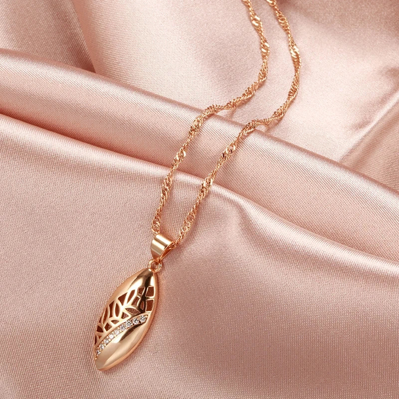 Ethnic Pendant Necklace For Women 585 Rose Gold Colour