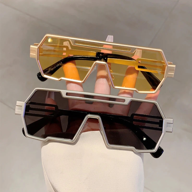Unisex Oversize Rectangle Sunglasses