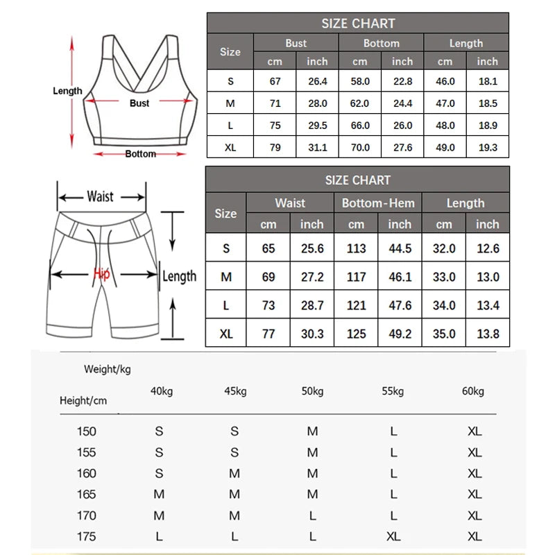 Women's Two Pieces Fitness Yoga Set - Breathable Tennis Skirt and Top Combo