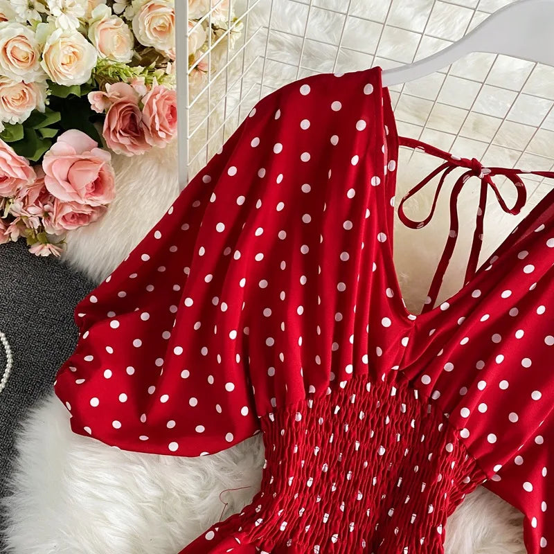 Women's V-Neck Floral Print Jumpsuit - Dolman Sleeves Wide Leg Trousers