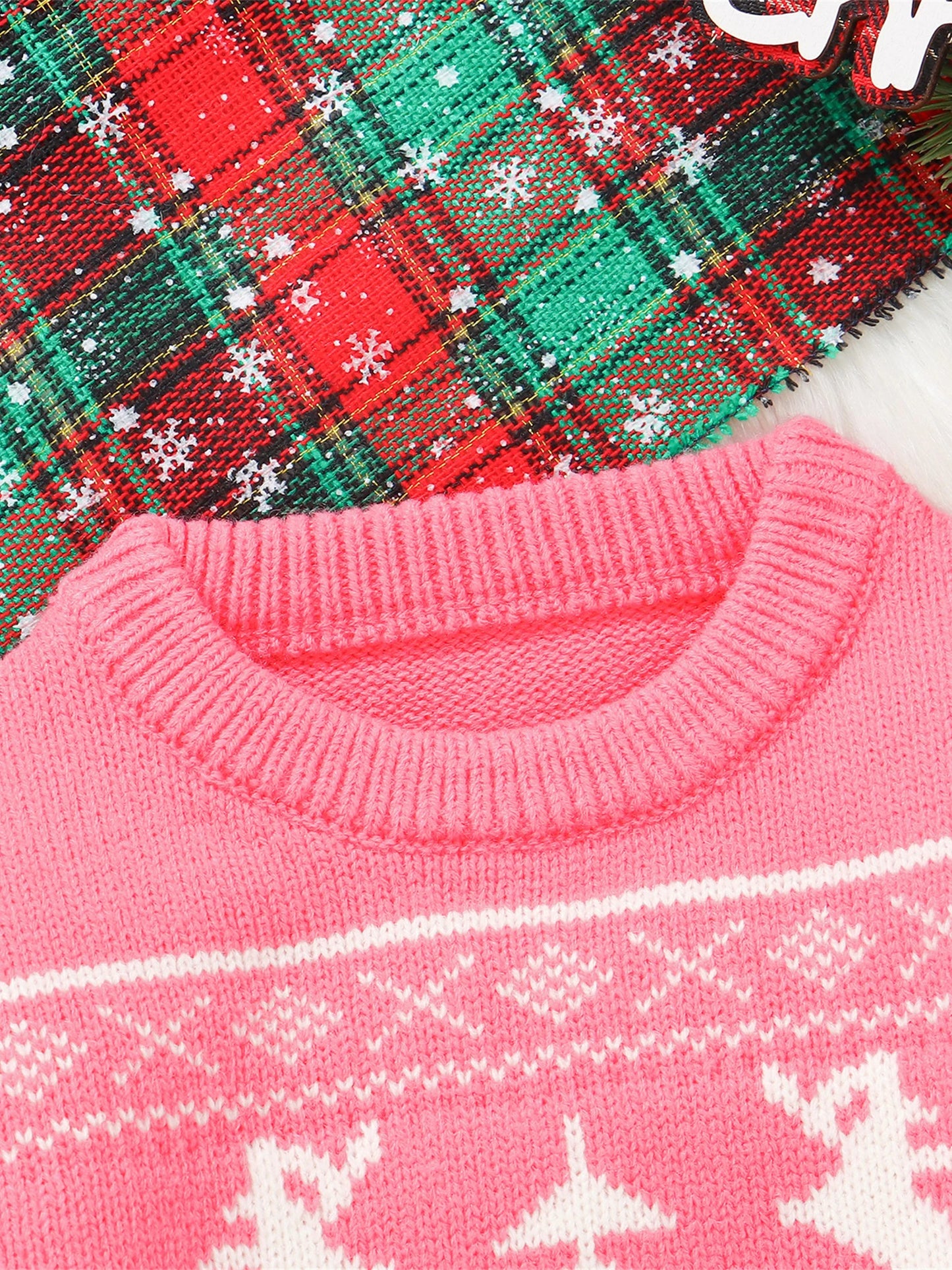 Christmas Baby Sweater - Santa & Reindeer Design (0-3Y)