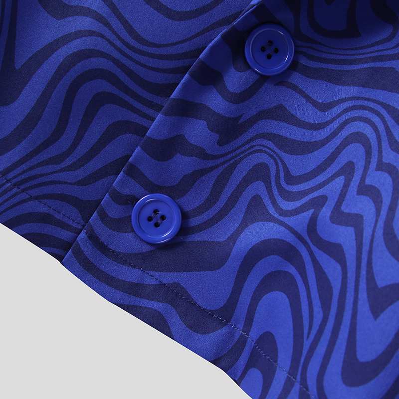Men's Loose Lapel Long Sleeve Crop Blazer & Pants 2PCS Suits S-5XL