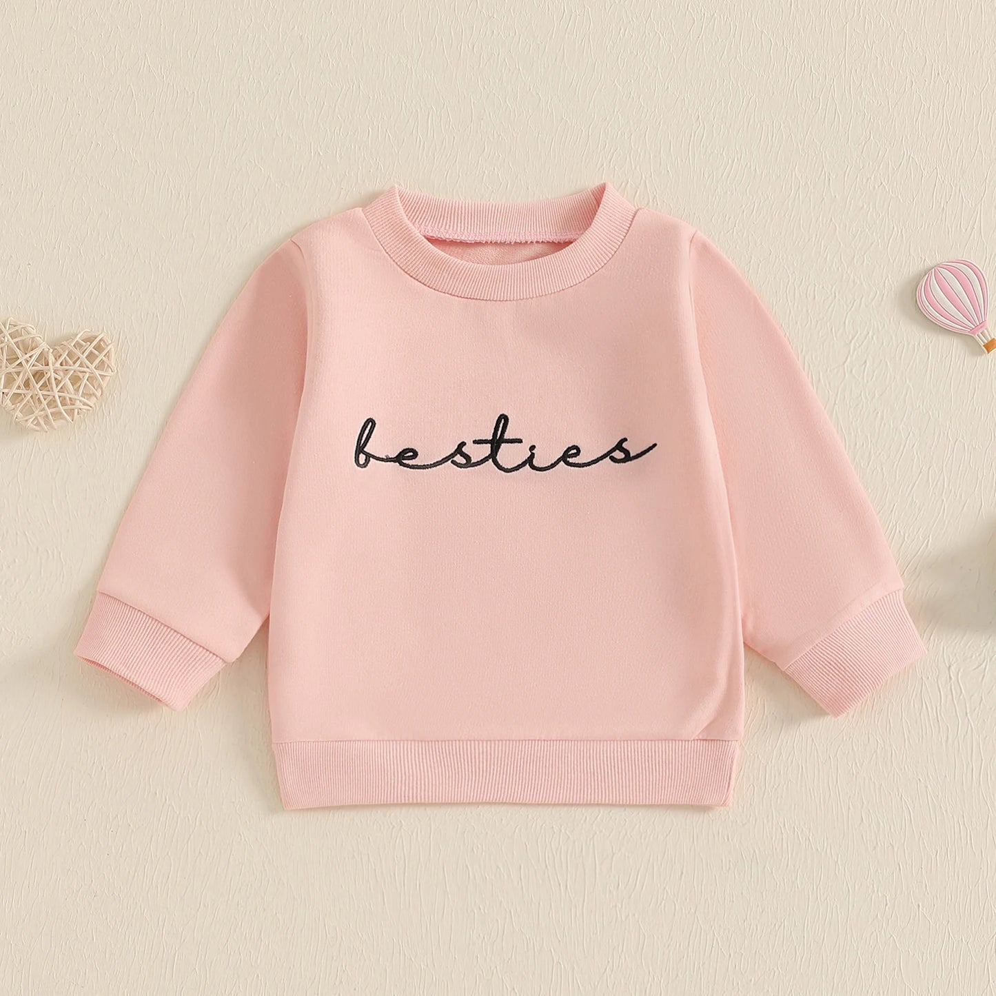 Family Matching Letter Print Pullover - Autumn Long Sleeve Crew Neck Tops