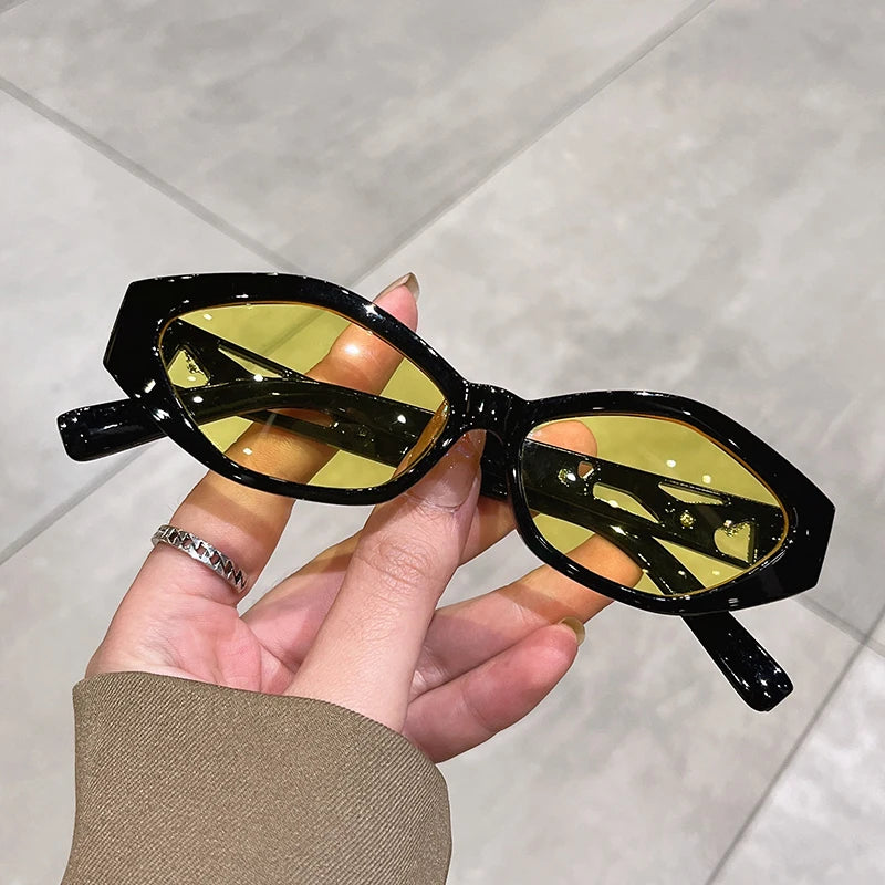 Unisex Small Oval Frame Sunglasses UV400