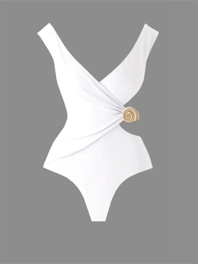 Cut-Out Swimsuit with Skirt - Bikini Dress Set
