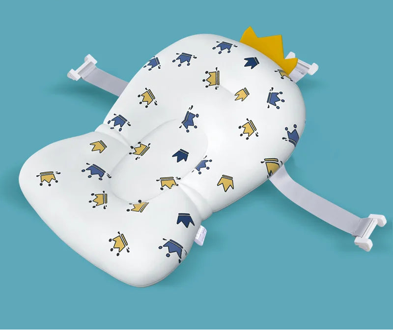 Baby Bath Seat - Adjustable Newborn Bathtub Pad with Non-Slip Mat