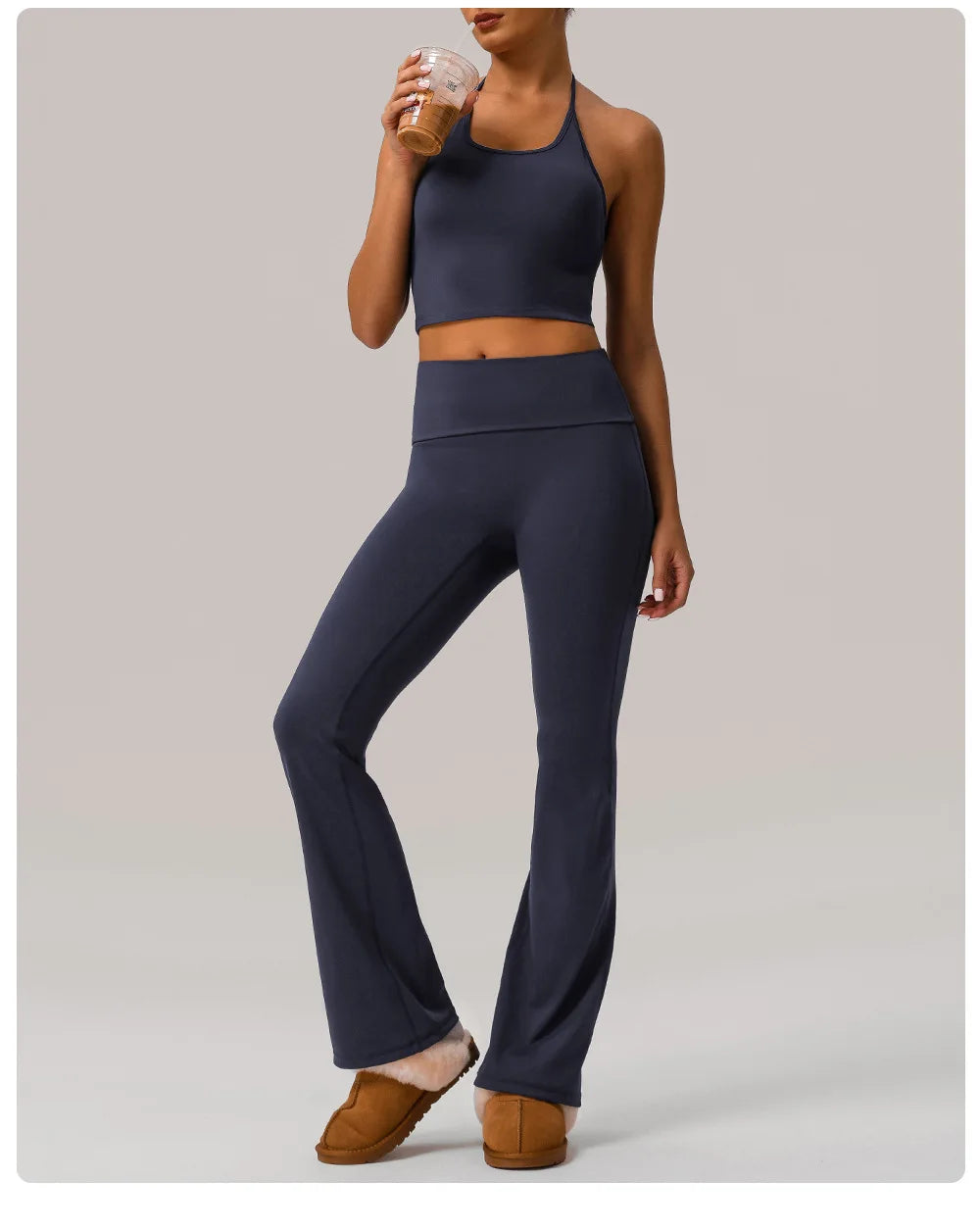 Women's Two Pieces Fitness Yoga Set Buttery Soft Gym Suit Breathable Quick Dry Running Sportswear Workout Sportswear