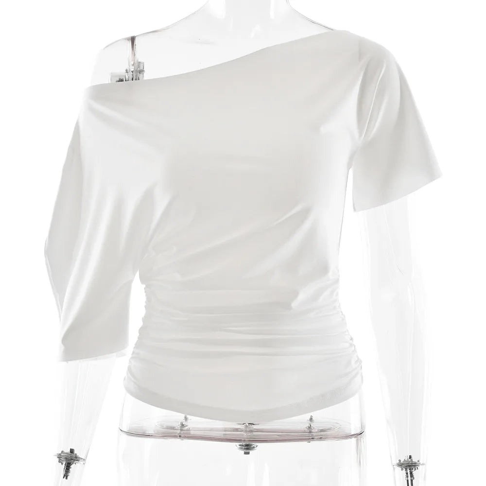 Women's Ruffled Mini Dress - Single-Breasted V-Neck with Flare Sleeves
