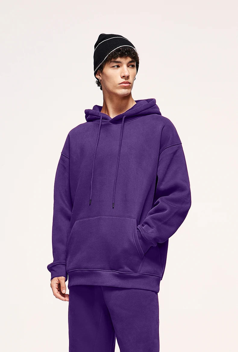 Unisex 350G Fleece Velvet Warm Hoodie
