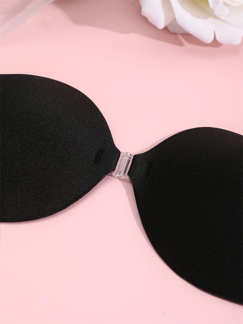 1 Piece Invisible Stick-On Lift Bra, Strapless & Seamless Push Up Anti-convex Bra