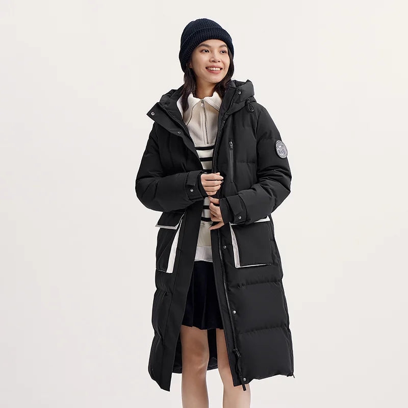 Long Down Jacket - Winter Windproof Warm Loose Casual Coat