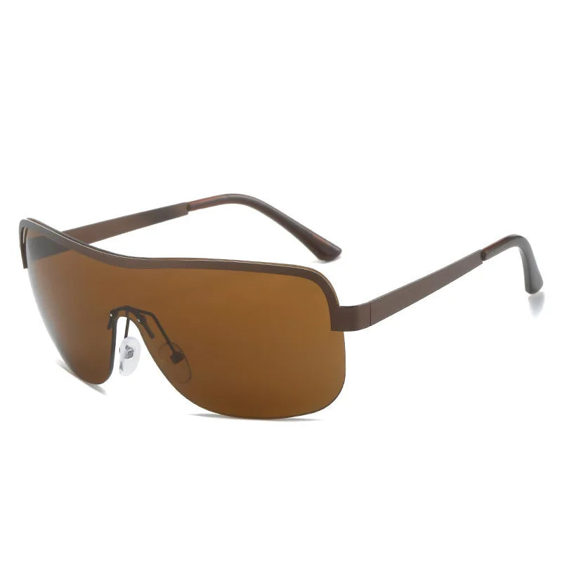 Half Frame Retro Sunglasses - Women's Windproof Street Style Eyewear