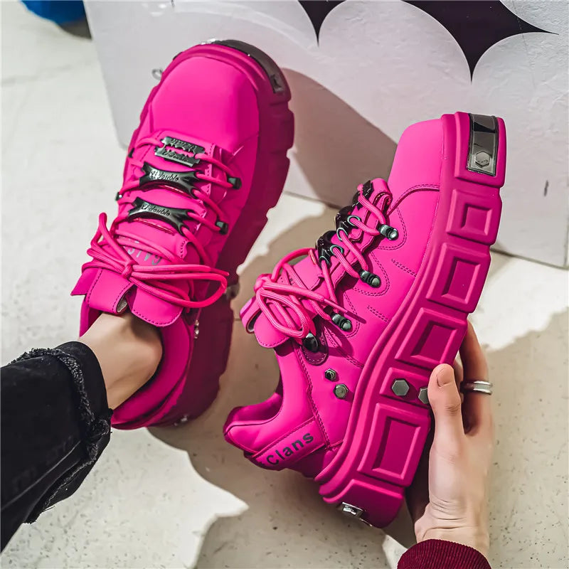 Men's Metal Punk Platform Shoes