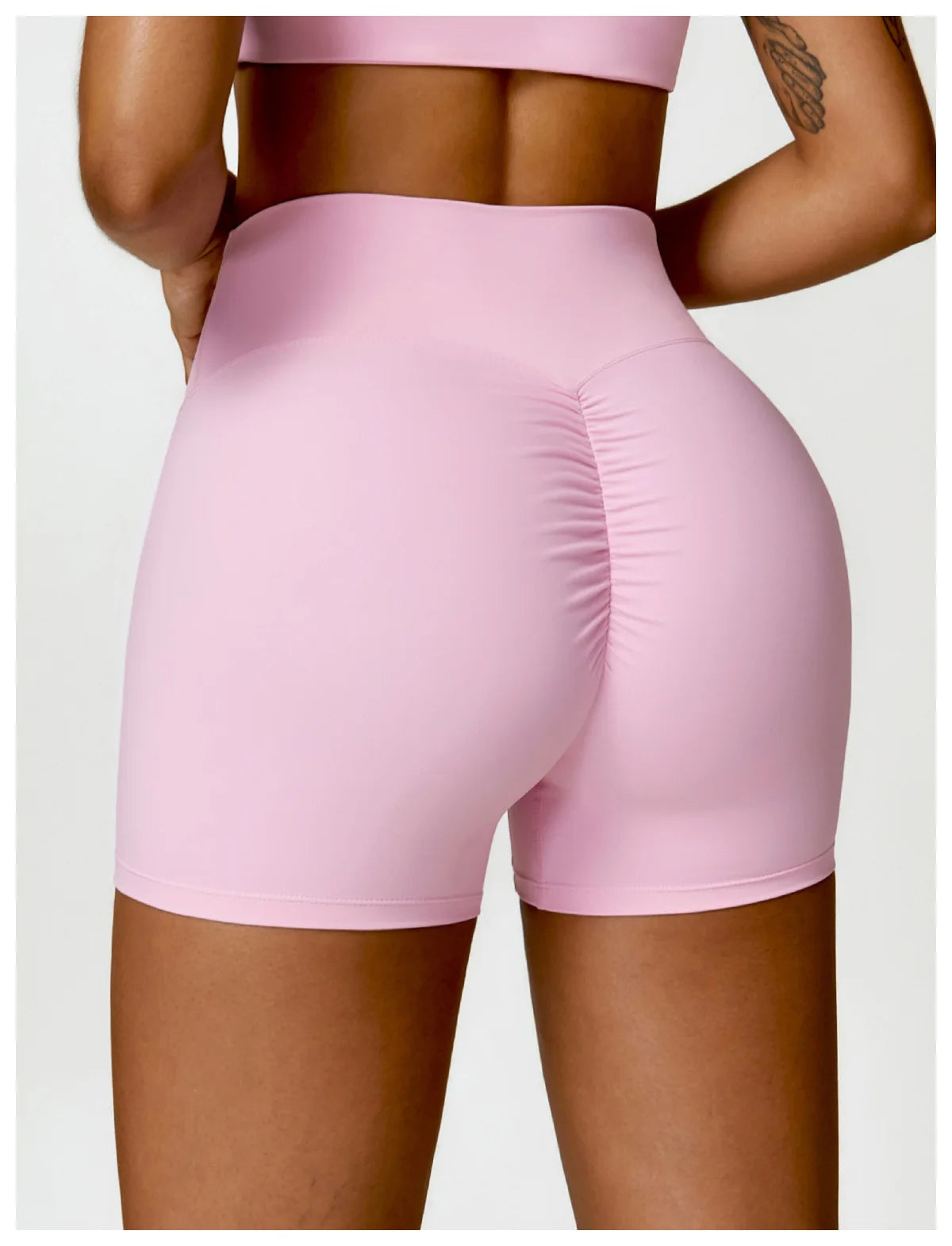 Women's Buttock Lift Scrunch Yoga Gym Leggings Cycling Slim Fit Workout  High Waist Sports Shorts