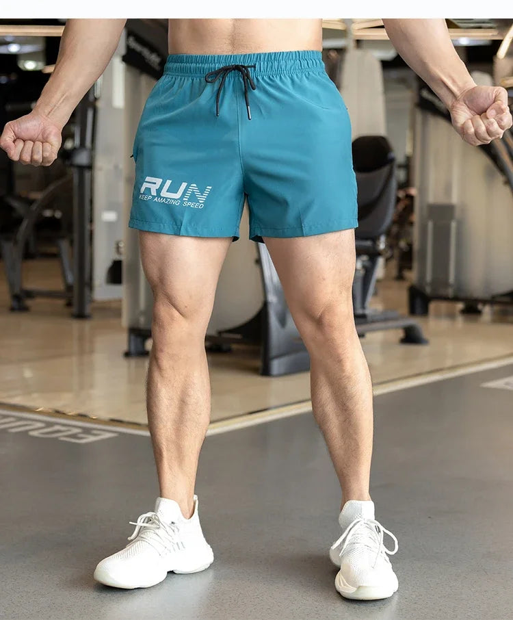 Men's Summer Gyms Workout Bottoms Fitness Sports Quick Dry Beach Jogging Running Sportswear Shorts