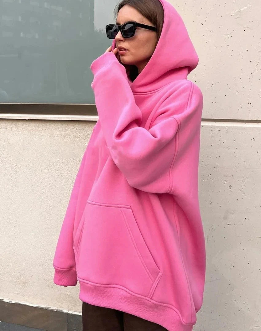 Women's Oversized Fleece Pullover Hoodie