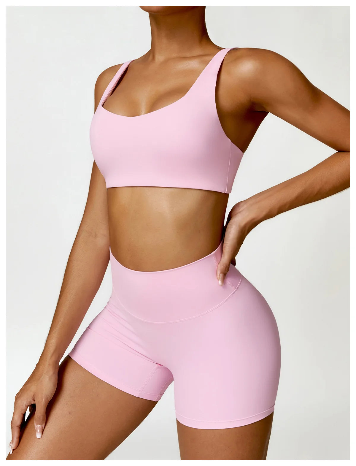 Women's 2 Pcs Yoga  Workout Sportswear Tracksuit Running Fitness Leggings Gym Set