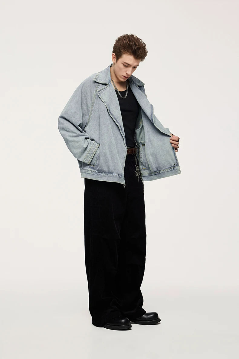 Unisex Vintage Distressed Denim Jacket