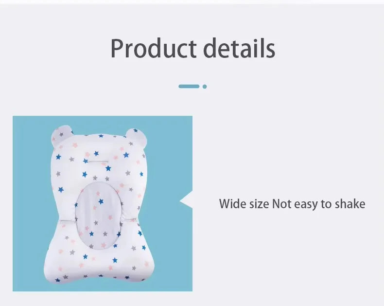 Baby Bath Seat - Adjustable Newborn Bathtub Pad with Non-Slip Mat