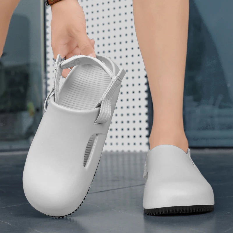 Men's Summer Slippers Platform Sandals Clogs Quick Dry Non-Slip Indoor Slides