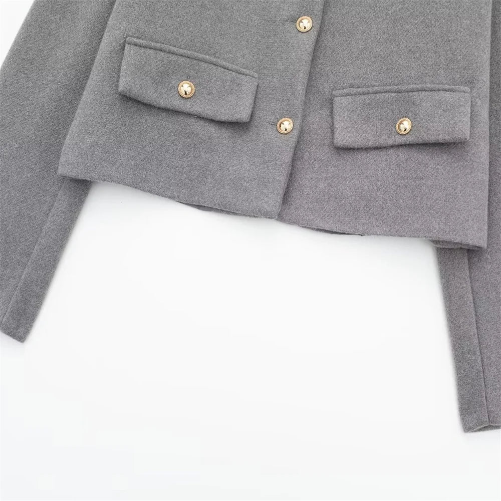 Women's Casual Temperament Flip Short Jacket