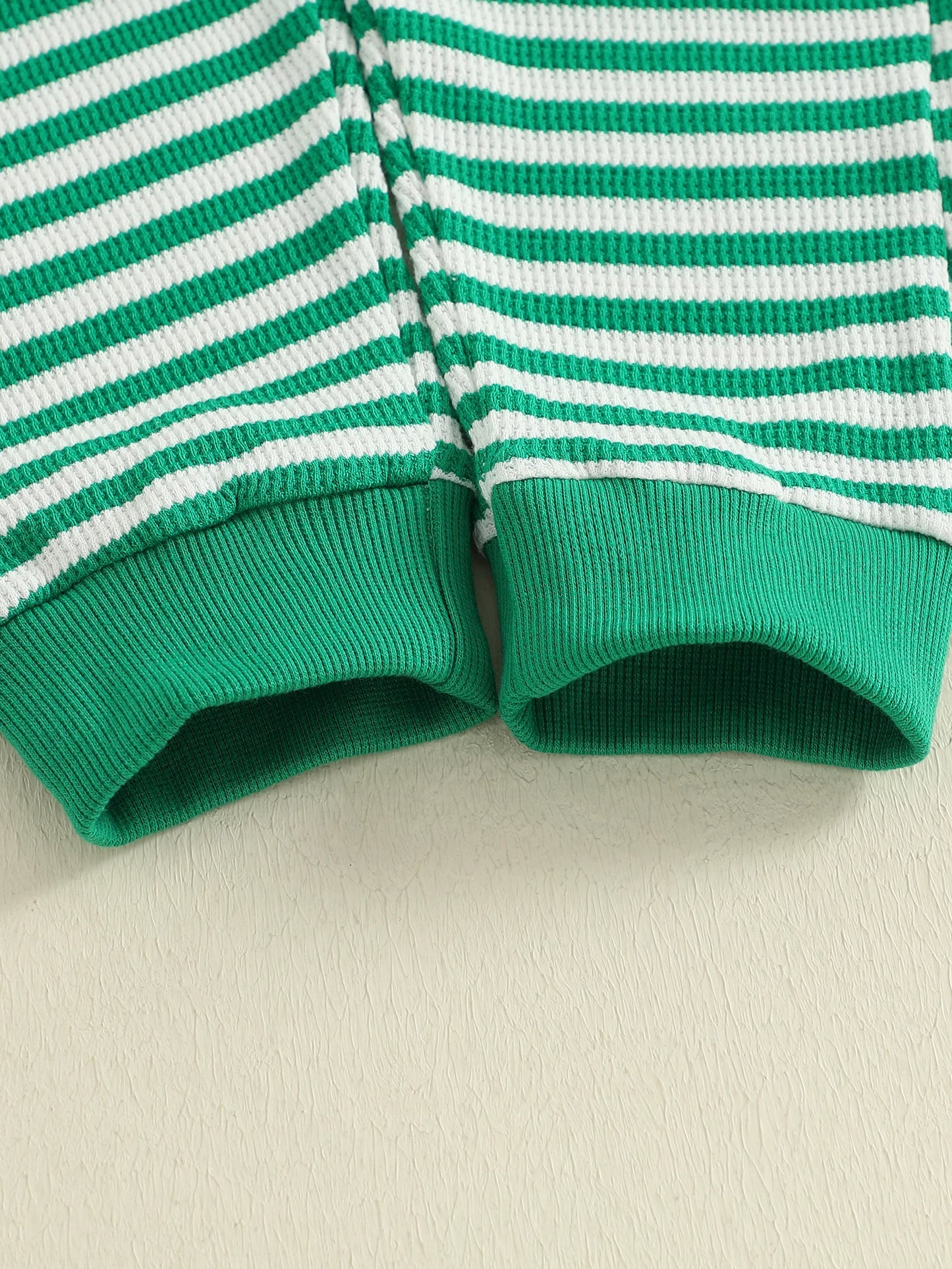 Infant Baby Boys Christmas Clothes Set - Long Sleeve Deer Embroidery Striped Sweatshirt & Pants
