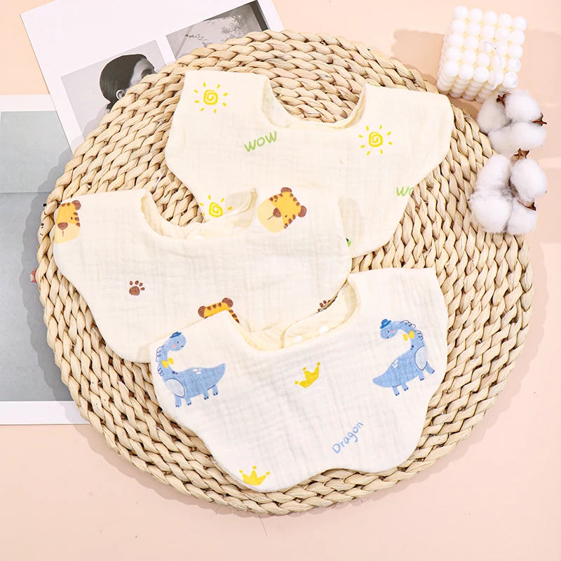 1PCS Baby Feeding Bibs 6 Layers Cotton