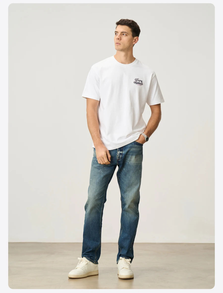 Men's Oversized Cool-Touch T-Shirt with Letter Print