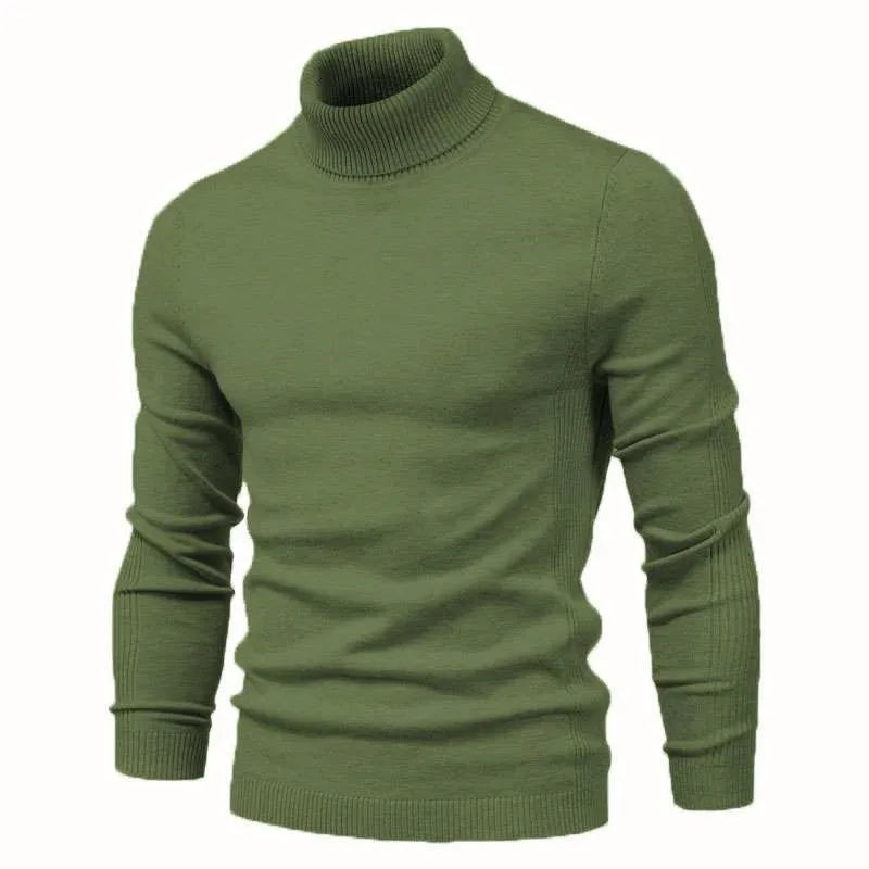 Men's Sweaters Casual Thick Pullover Slim Fit Turtleneck Sweater