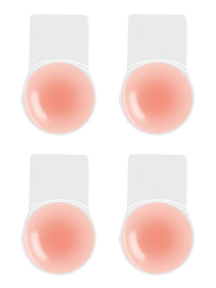 Women's Reusable Invisible Push Up Bra Nippe Cover Seamless Self-Adhesive Lift Up Stickers Bra Strapless Lingerie