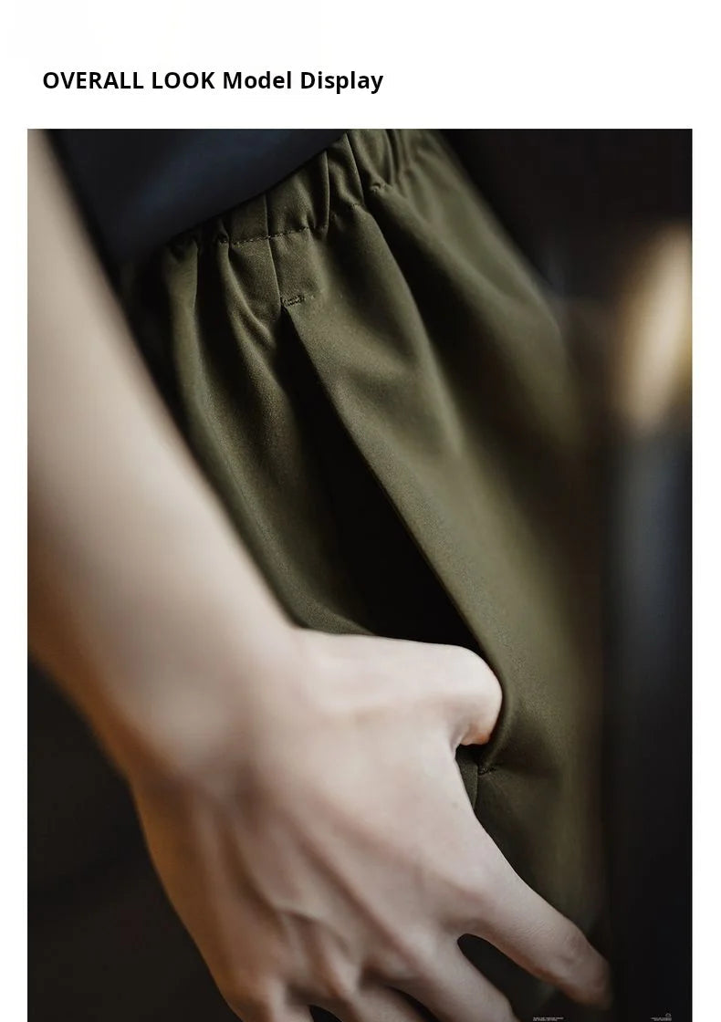 Women's Casual Green Bubble Hem Mini Summer Drawstring Waist Lantern A-Line Versatile Floral Petal Short Skirt