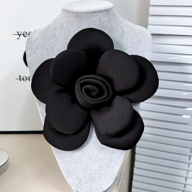 Handmade Camellia Flower Brooches - Elegant Fashion Corsage Bag Dress Badge Wedding Party Lapel Pins for Women Accessories
