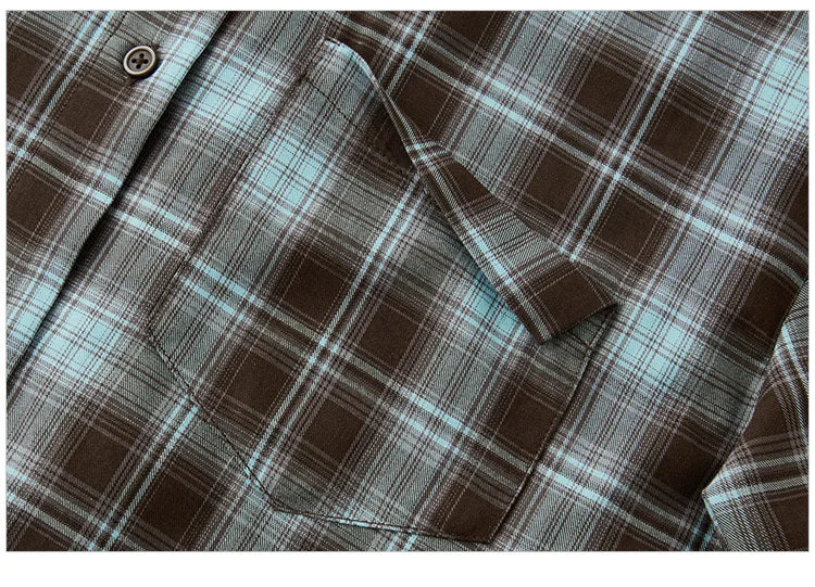 U-Neck Vest Dress & Checkered Shirt Set - Vintage Two Piece Autumn Outfit