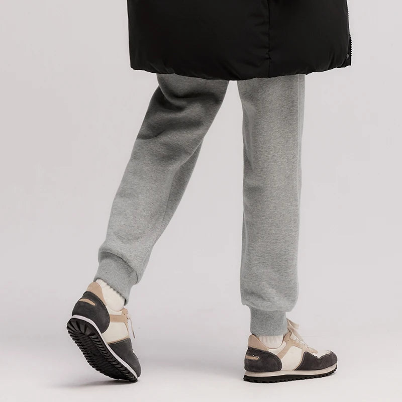 Men's Thermal Fleece Lined Jogger Pants - Antibacterial Loose Fit Winter Sweatpants