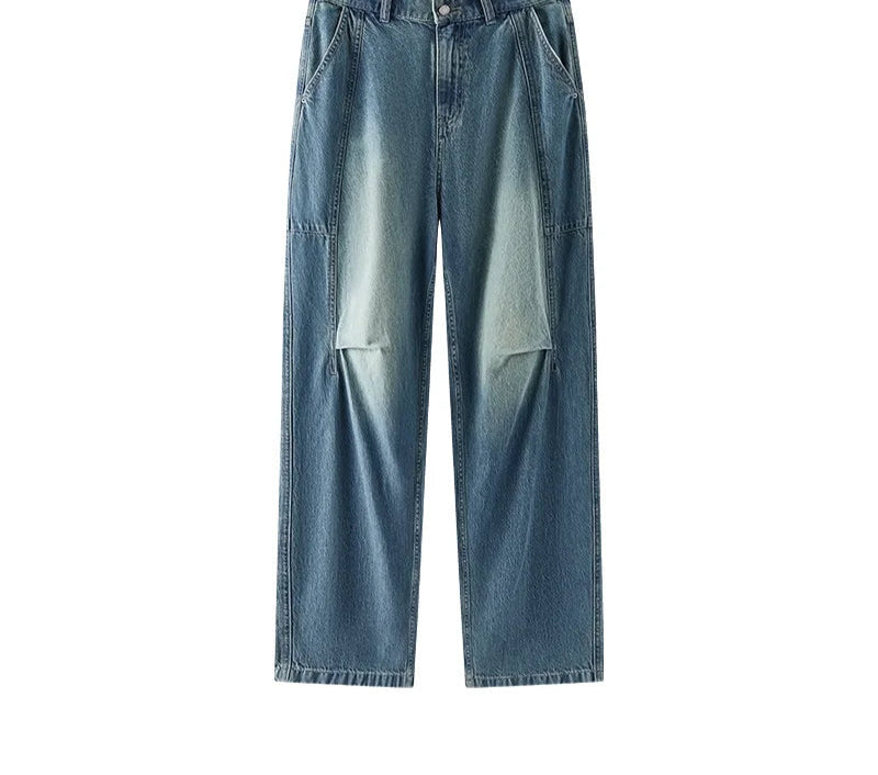Women's Loose Pure Cotton Long Pants with Curved Hem