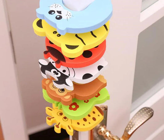 5-Piece Baby Door Safety Protector Set - Anti-Pinch Hand Door Stopper Child Lock Finger Guards