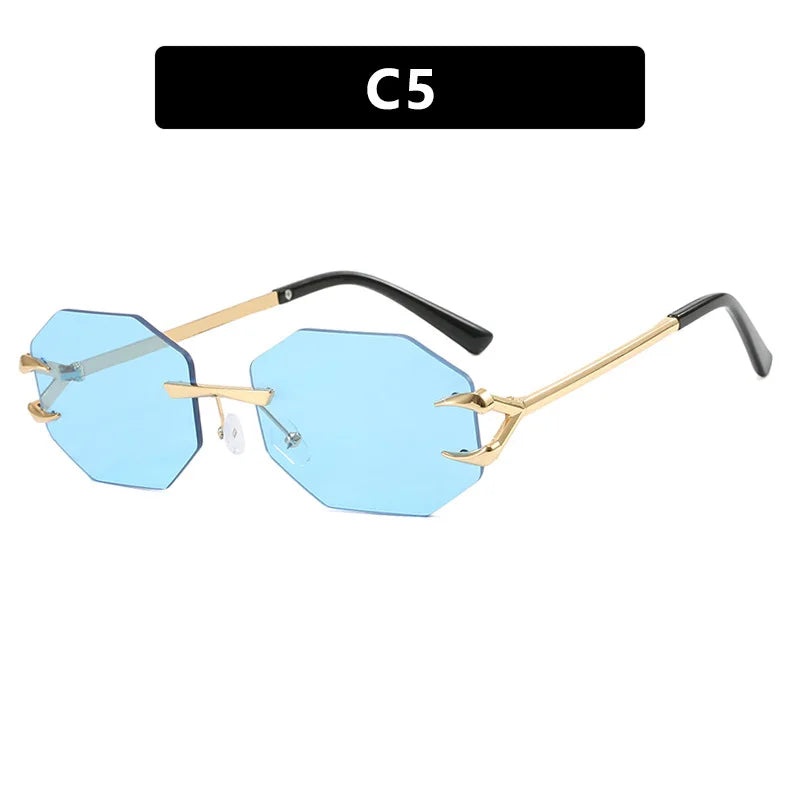 Women's Fashion Sunglasses - Frameless UV400 Sports Eyewear