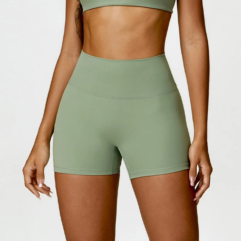 Women's Buttock Lift Scrunch Yoga Gym Leggings Cycling Slim Fit Workout  High Waist Sports Shorts