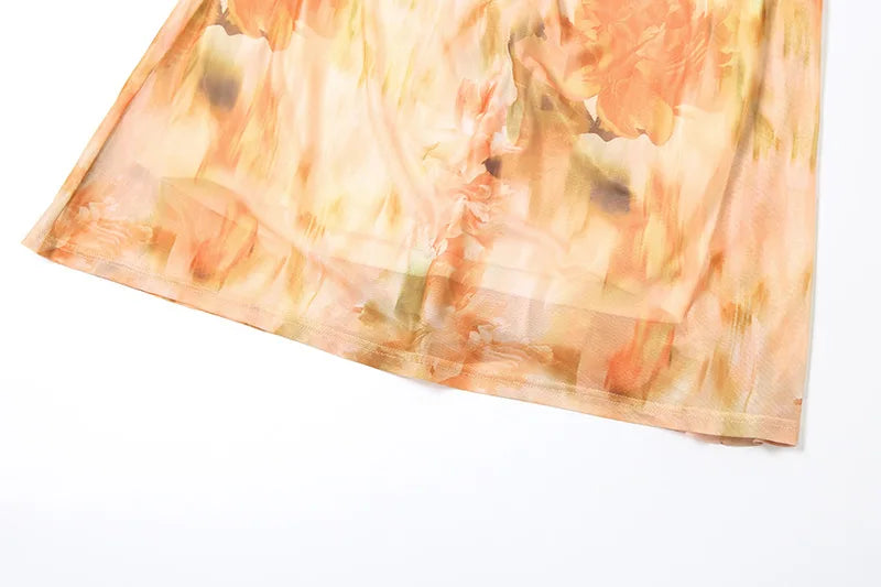 Women's Floral Applique Halter Maxi Dress