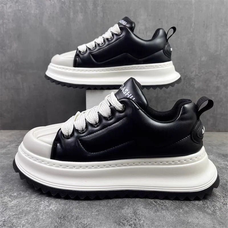 Men's Casual Platform Skateboard Sports Shoes Lace Up Sneakers